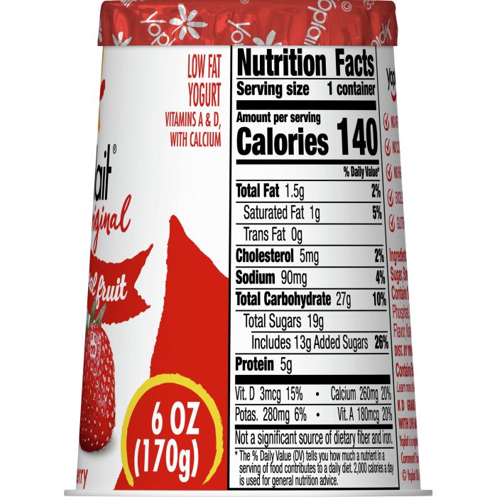 Strawberry go gurt nutrition facts