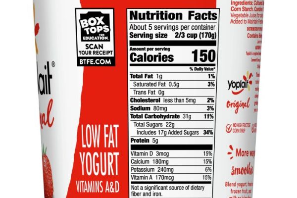 Strawberry go gurt nutrition facts