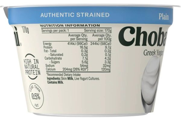 Plain chobani nutrition facts