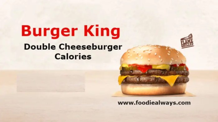 Burger king double cheeseburger nutrition facts