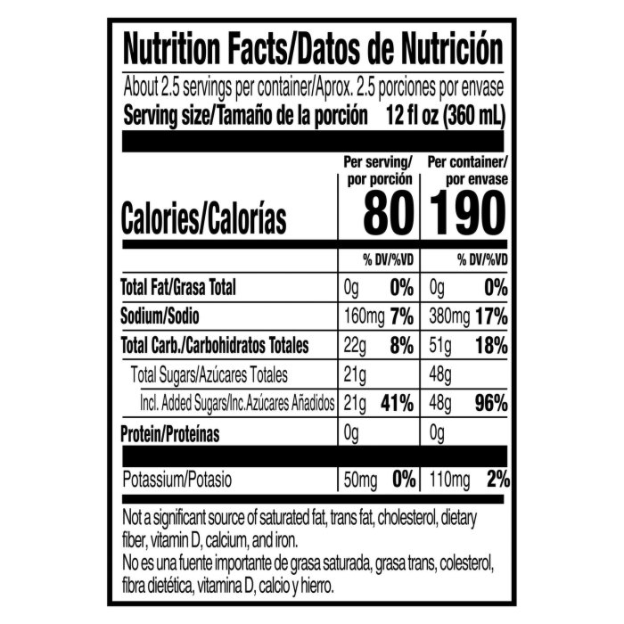 16 oz gatorade nutrition facts