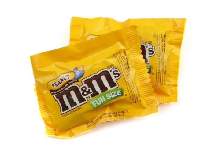 Nutrition facts m&m's fun size